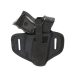 Ambidextrous Pancake Holster With Laser – front profile – compact pistol with laser mounted