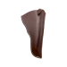 Antique Brown Leather Slim Jim OWB Holster – front view showing closed muzzle end and slim western profile