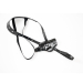 Black leather horizontal shoulder holster with adjustable shoulder and waist straps