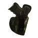 Black Leather IWB Concealment Holster – front view – molded profile with steel clip