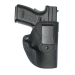 Black Leather IWB Mister Softy Holster – front view – low riding profile with reverse J clip