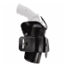 Black Leather Wheelgun Belt Holster front profile showing revolver fit