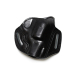 Black Leather Pancake OWB Revolver Holster – front profile view