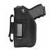 Black Nylon Ambidextrous Holster With Mag Pouch front view with pistol inserted