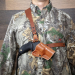 Brown Leather Revolver Chest Holster For Hunting Carry