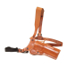 Brown leather chest holster front angle view showing cross chest carry configuration