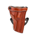 Brown Leather Paddle Holster for 1911 pistol front view