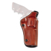 Brown Leather Thumb Break Crossdraw Belt Holster