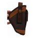 Brown Nylon Pistol Cover Holster held in hand front view
