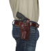 Burgundy leather Alaska Hunter hip holster worn OWB on belt
