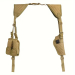 Tactical Nylon Shoulder Holster with Magazine Pouch – brown shoulder rig – front product view