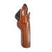 Dual Angle Leather Hunter Holster – tan leather belt holster – dual slot field carry design for large revolvers