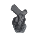 Black Flat-Side Leather Paddle Holster with Thumb Break