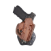Brown Flat-Side Open-Top Leather Paddle Holster