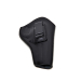 Black Leather IWB Revolver Holster with Steel Clip