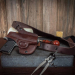 Brown Leather Horizontal Shoulder Holster – Thumb Break, Custom-Molded