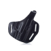 Premium Handcrafted OWB Black Leather Gun Holster with Custom Molding - Multiple Position Carry Holster with Reinforced Steel Thumb Break