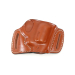 J Frame Skeleton OWB Leather Holster – brown leather – front profile view
