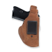 Leather IWB Thumb Break Holster front view with reinforced retention strap