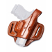 Leather OWB Pancake Holster With Thumb Break black leather belt holster molded design