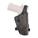 Leather Rotating Paddle Holster With Thumb Release brown leather holster