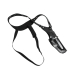 Black leather vertical shoulder carry holster with adjustable straps