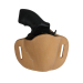 Natural Tan Leather Pancake Belt Slide Holster front view for 2 inch snub nose revolver