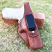 Brown IWB Leather Holster – Steel Belt Clip, Reinforced Thumb Break