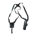 Black Real Leather Vertical Shoulder Holster with Double Magazine Pouch