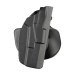 Outside the waistband OWB retention holster with paddle attachment, front view, molded polymer design
