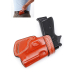 Small of the back leather holster open top design with molded body and reinforced stitching