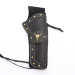 Western Leather Belt Holster with Decorative Flap – black holster – front product view