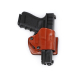 Yaqui style leather belt holster open top molded design with adjustable retention screws