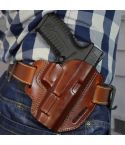 OWB Leather Gun Holster with Custom Molding - Premium Handcrafted Multiple Position Carry Holster
