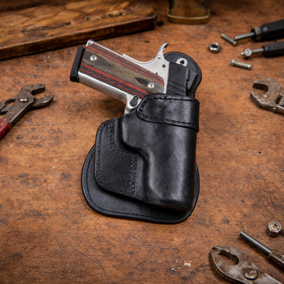 Azula Leather OWB Paddle Concealment Holster Black