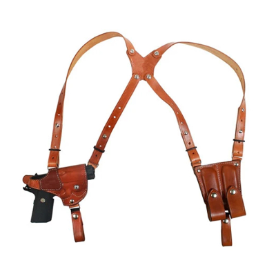 BH7D Horizontal Double Shoulder Leather Holster