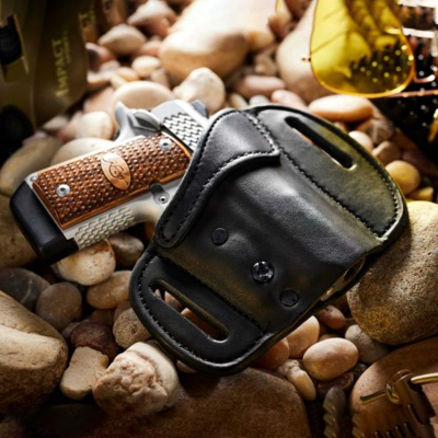 Black Leather Locking OWB Holster