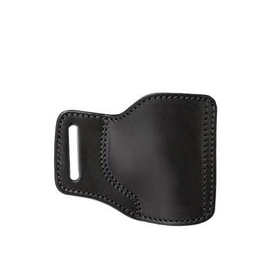 Black Leather Multi Fit OWB Holster main product view showing structured leather profile