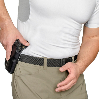 Black Leather OWB Revolver Holster