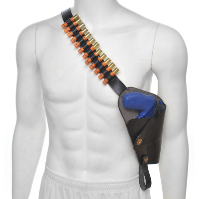 Black Leather Shoulder Holster With Shell Loops