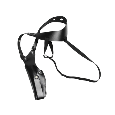 Black Leather Vertical Shoulder Carry Holster
