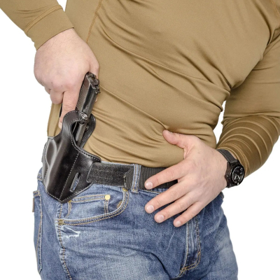 Black 3-Layer Leather OWB Holster for Makarov