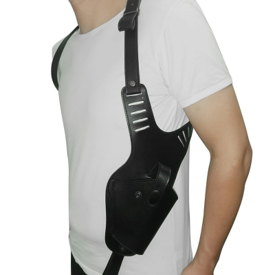 Black Leather Vertical Shoulder Holster