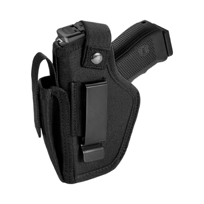 Black Nylon IWB OWB Holster With Mag Pouch