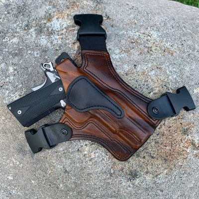 Brown Handcrafted Leather Adjustable Chest Holster