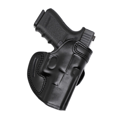 Brown Leather Belt Scabbard Holster Open Top