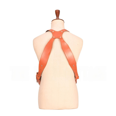 Brown Leather Dual Pouch Shoulder Holster Harness