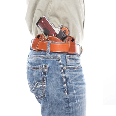 Brown Leather IWB Snap Loops Holsters