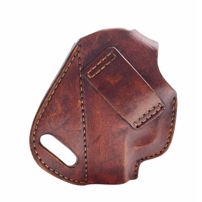 Brown Leather OWB Holster With Snap Strap