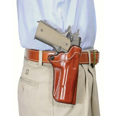 Brown Leather Paddle Holster For 1911 Pistols